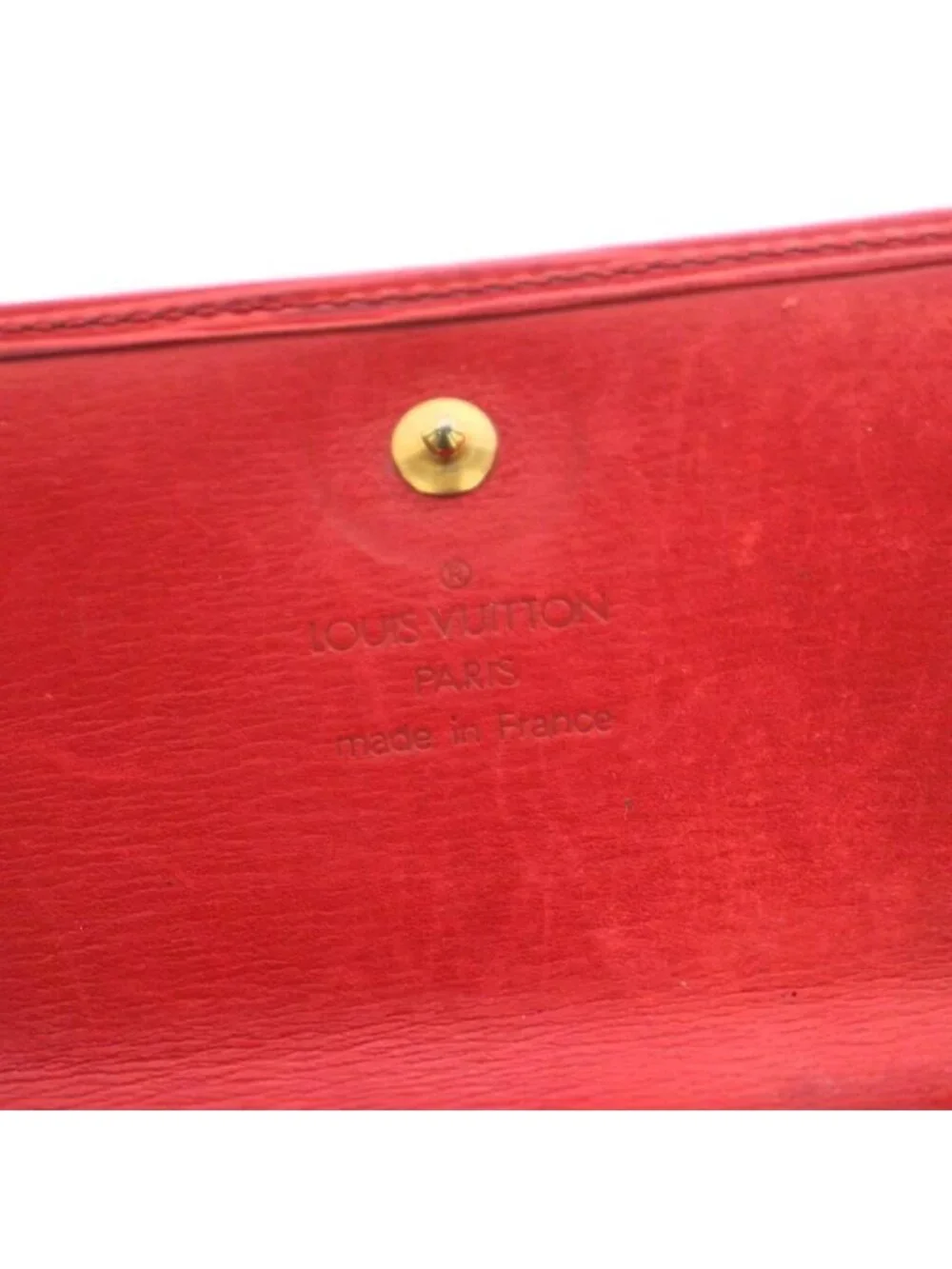 Louis Vuitton Epi Trifold Wallet Coin Purse Leather LV Logo Red